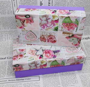 Подарочная коробка 009 (комплект 2 шт ) эконом. (20х16х6 см,17х10х5см )