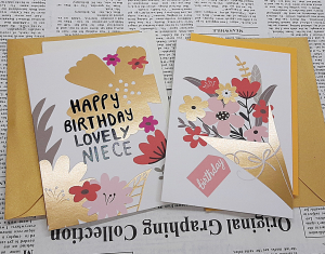 Открытки  в конвертиках 41423  (2 шт), ЦЕНА ЗА 1 ШТ