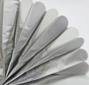 Серебристый помпон - 25 см ( 4826)