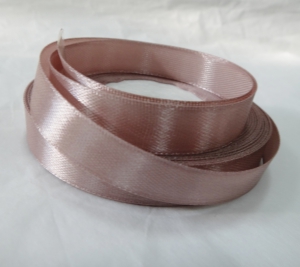 Лента атласная 12 мм( 23 метра )  92 роз-кофейный .
