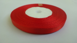 Лента атласная 7 мм(цв. красный / 23 метра)
