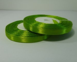 Лента атласная 7 мм(цв. 63 трава / 23 метра)