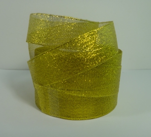 Ленгта парча 2,5 см, в  рулоне 23 м. (Золото).