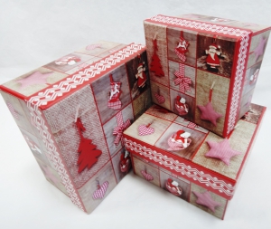 Подарочная коробка 0022 комплект 3 шт )