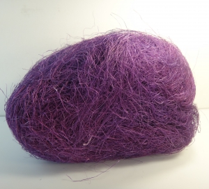 Сизаль натуральная ( 80 грамм ) .Цвет темносиреневый .