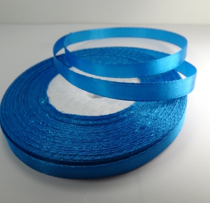 Лента атласная 7 мм(цв 121 яркоголубой / 23 метра)