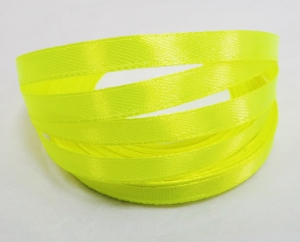 Лента атласная 7 мм(цв. 58 лимонный неон / 23 метра)