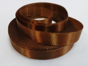 Лента атласная 12мм цвет71  рыже-коричневый .