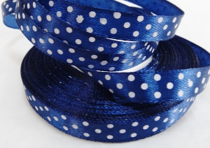 Лента атласная в горошек , (1 см ,25 ярд ) № 120