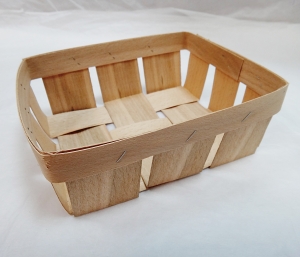  Лукошко из шпона  прямоугольное ( 15х12х8 см )
