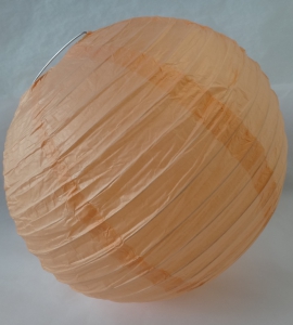 Шар декоративный , светло-оранжевый , диаметр 25 см.