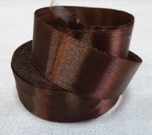 Лента атласная 25 мм(цв.142 коричневый / 23 метра)