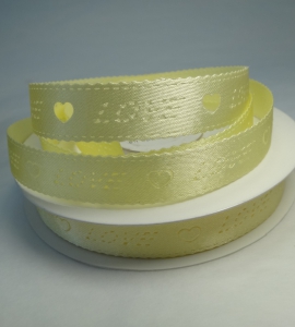 Лента атласная с перфорацией и ажурным краем , (1,2 см , 23 метра)