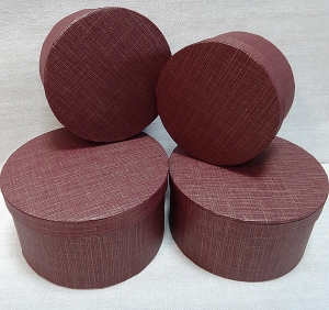 Подарочная коробка -(1018 комплект4 шт )цв.вишневый