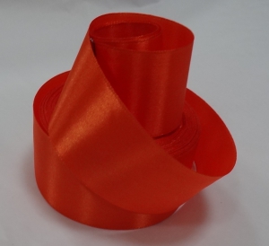 Лента атласная 40 мм(цв. 144 кирпичнооранжевый, 23 метра)