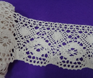Кружево хлопковое 015979 цв. белжевый( ширина 8 см , 5 метров )