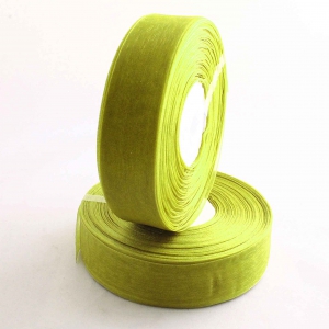 Лента органза 2,5 см цв. зеленоболотный ( в рулоне 46 метра)