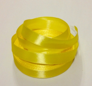 Лента атласная 12 мм( 23 метра ) Цв .ярко-желтый